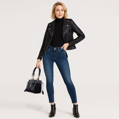Urban Equestrian  Cassidy - Luxury Leather Bucket Handbag in Black