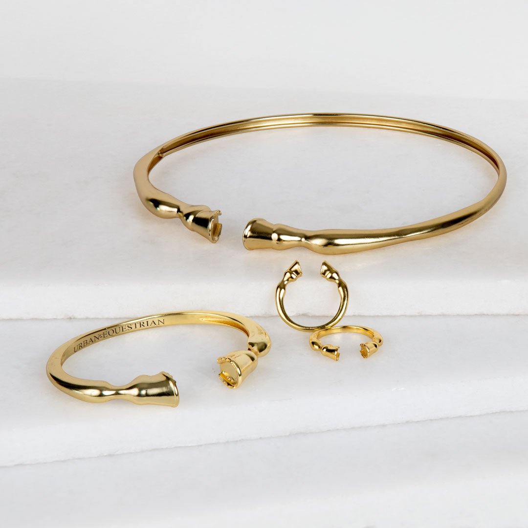 Urban Equestrian  Cavallo - Horse Hoof Neck Cuff in Gold
