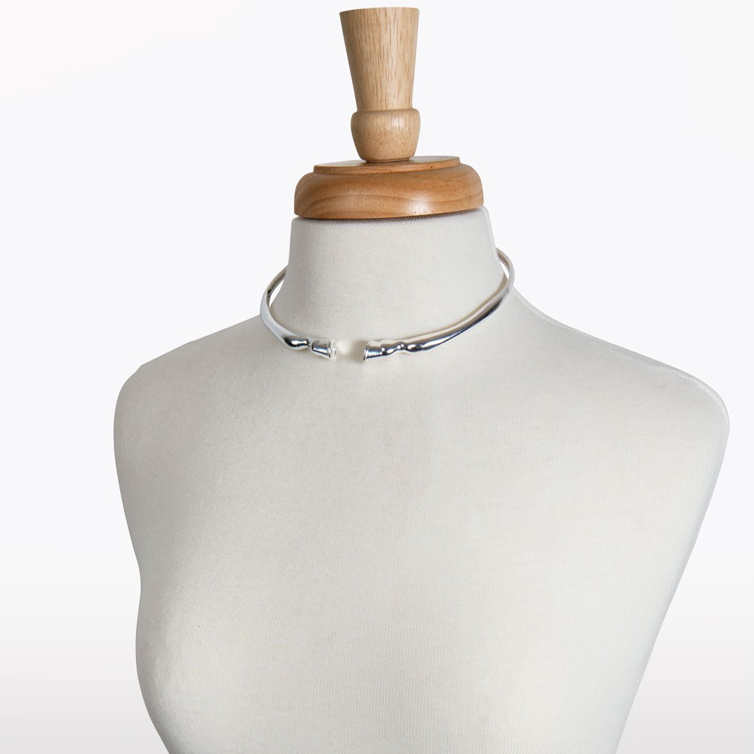Urban Equestrian  Cavallo - Horse Hoof Neck Cuff in Silver