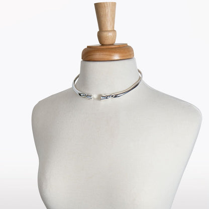 Urban Equestrian  Cavallo - Horse Hoof Neck Cuff in Silver