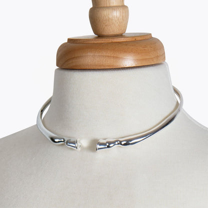 Urban Equestrian  Cavallo - Horse Hoof Neck Cuff in Silver