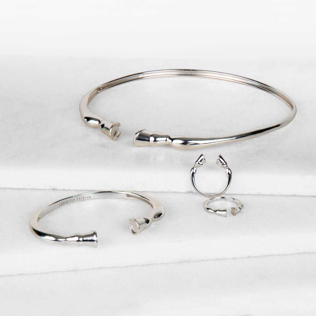 Urban Equestrian  Cavallo - Horse Hoof Neck Cuff in Silver