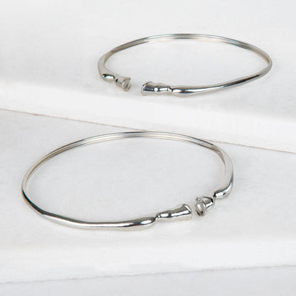 Urban Equestrian  Cavallo - Horse Hoof Neck Cuff in Silver