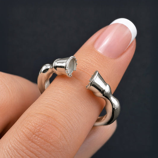 Urban Equestrian  Cavallo - Horse Hooves Equestrian Ring in Silver