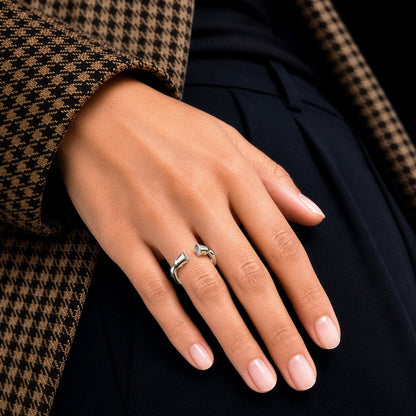 Urban Equestrian  Cavallo - Horse Hooves Equestrian Ring in Silver