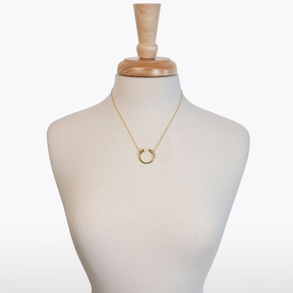 Urban Equestrian  Cavallo - Horseshoe Equestrian Necklace in Gold