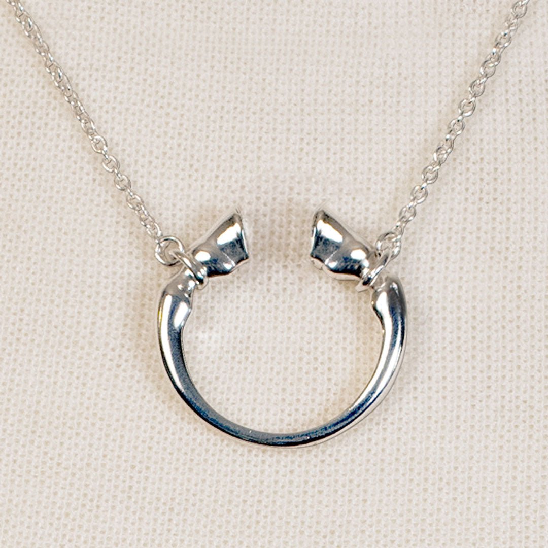 Urban Equestrian  Cavallo - Horseshoe Equestrian Necklace in Silver