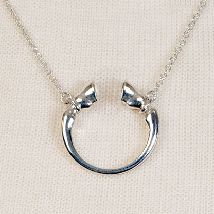 Urban Equestrian  Cavallo - Horseshoe Equestrian Necklace in Silver