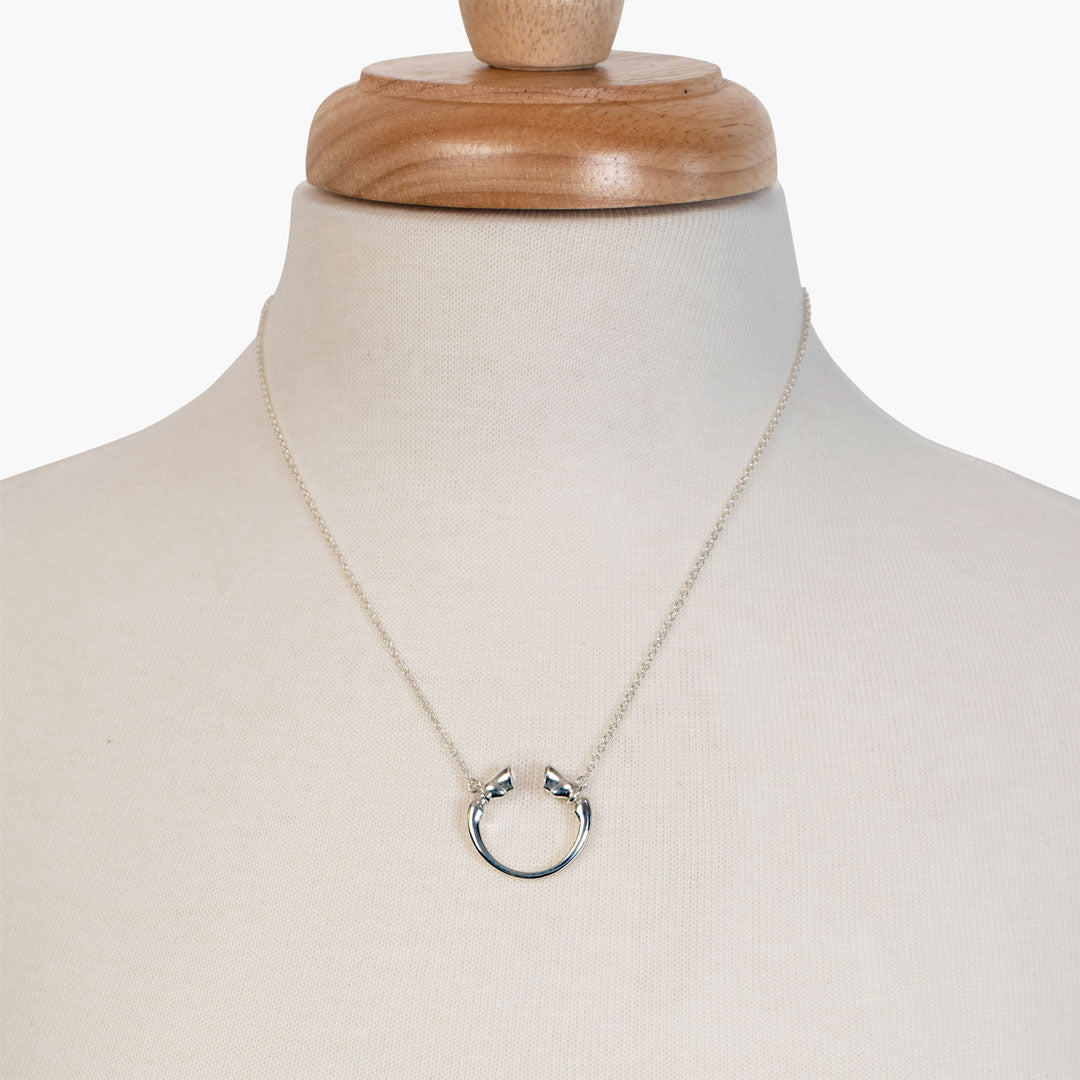 Urban Equestrian  Cavallo - Horseshoe Equestrian Necklace in Silver