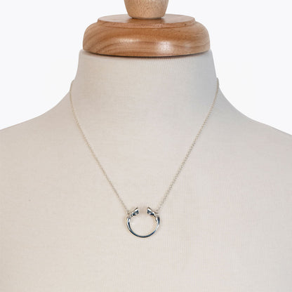 Urban Equestrian  Cavallo - Horseshoe Equestrian Necklace in Silver