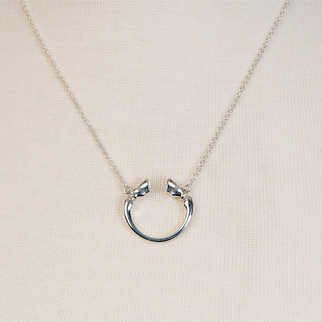 Urban Equestrian  Cavallo - Horseshoe Equestrian Necklace in Silver