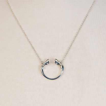 Urban Equestrian  Cavallo - Horseshoe Equestrian Necklace in Silver