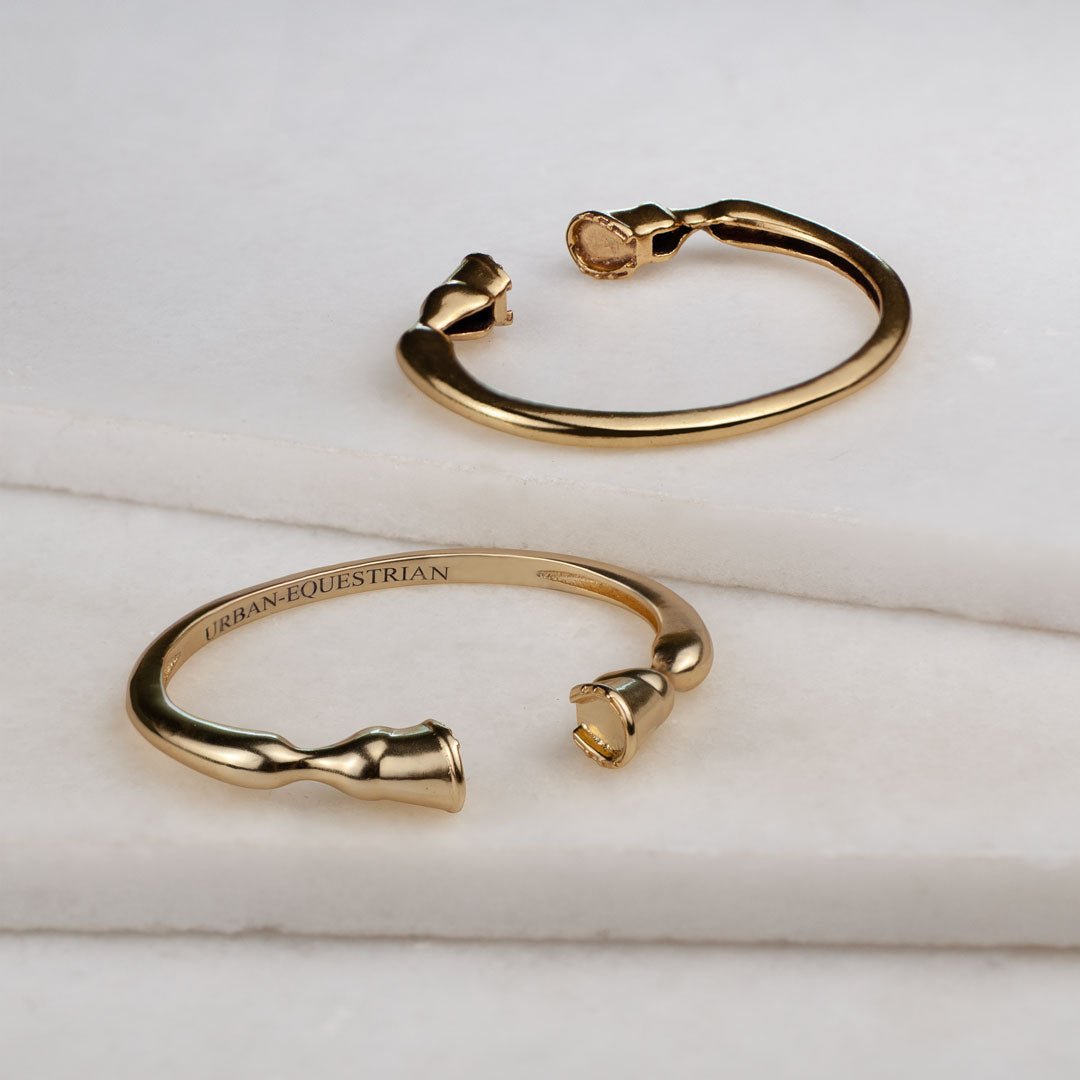 Urban Equestrian  Cavallo - Moissanite Horseshoe Earring in Gold
