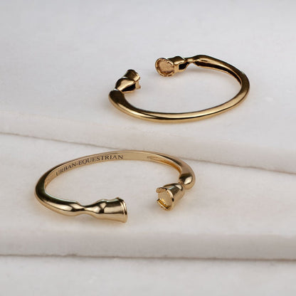 Urban Equestrian  Cavallo - Moissanite Horseshoe Earring in Gold