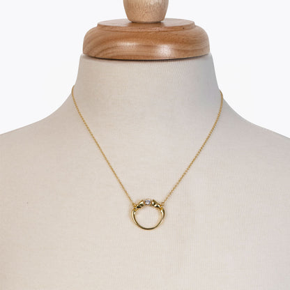 Urban Equestrian  Cavallo - Moissanite Horses Hoof Necklace in Gold