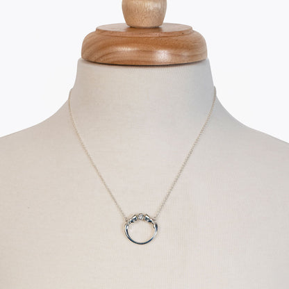 Urban Equestrian  Cavallo - Moissanite Horse Hoof Necklace in Silver