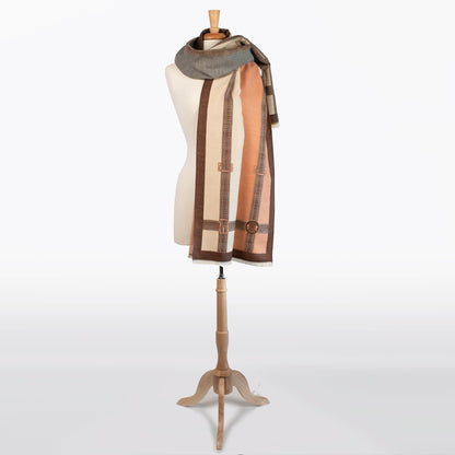 Urban Equestrian  Cavelleti -  Equestrian Motif Luxe Shawl