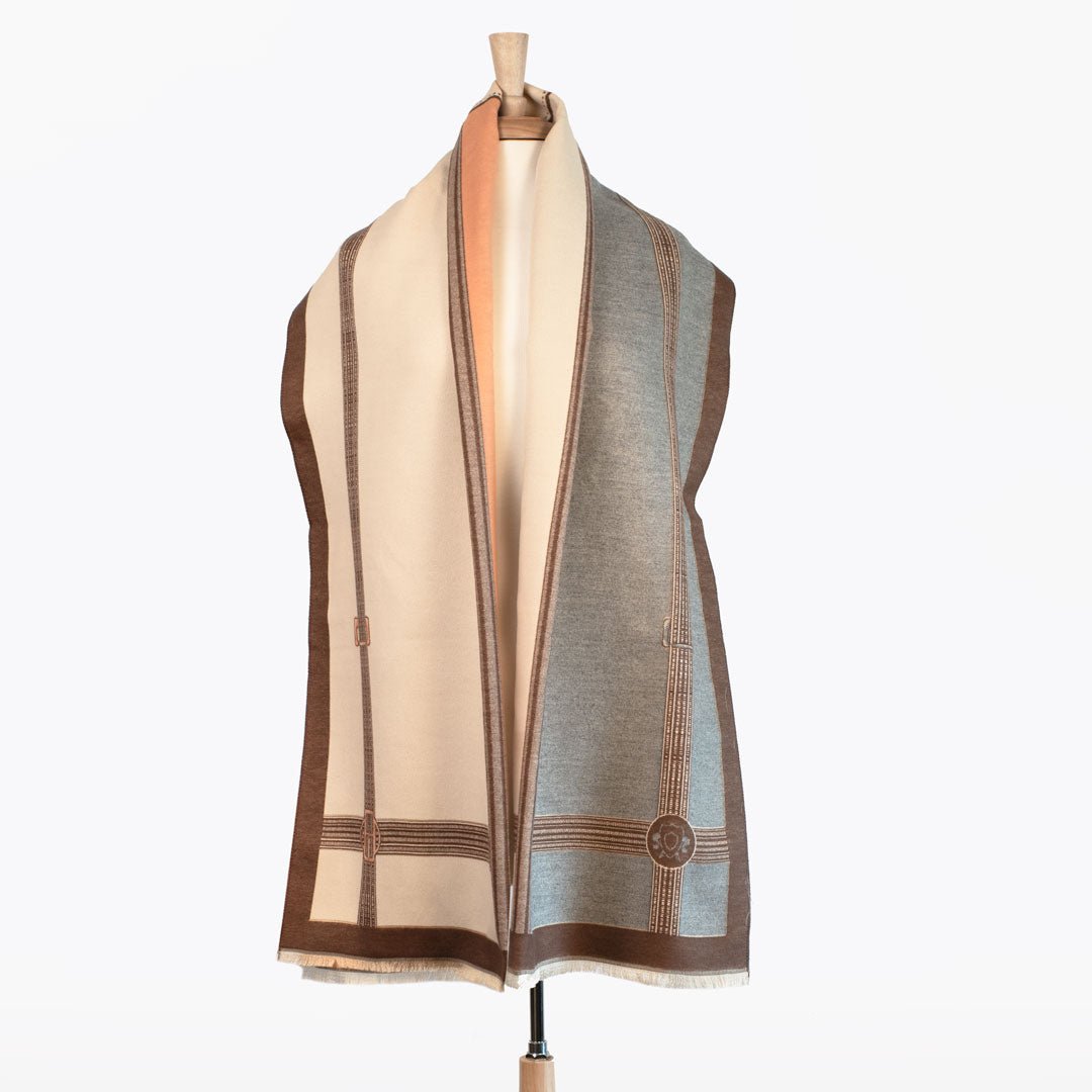 Urban Equestrian  Cavelleti -  Equestrian Motif Luxe Shawl