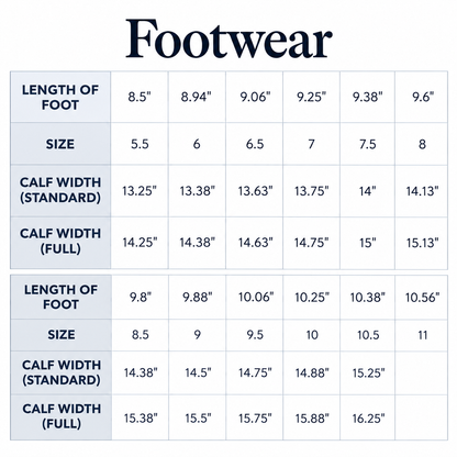 Ariat Women's Cooper Chelsea Boot-Size chart