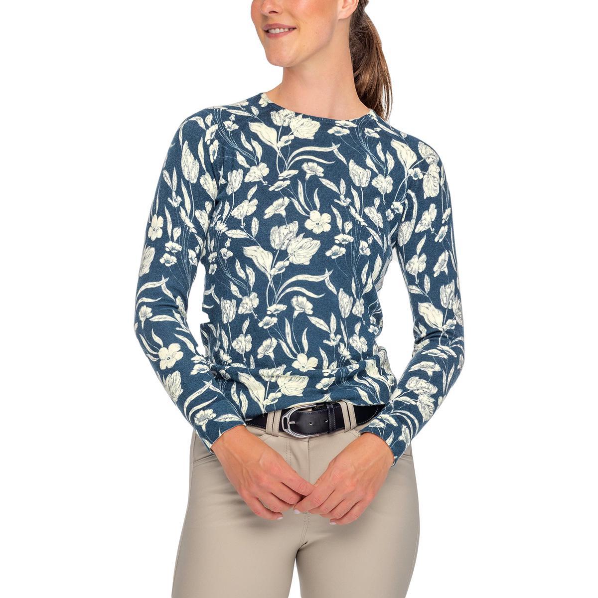 Kastel Sailor Blue French Tulip Crewneck Sweater