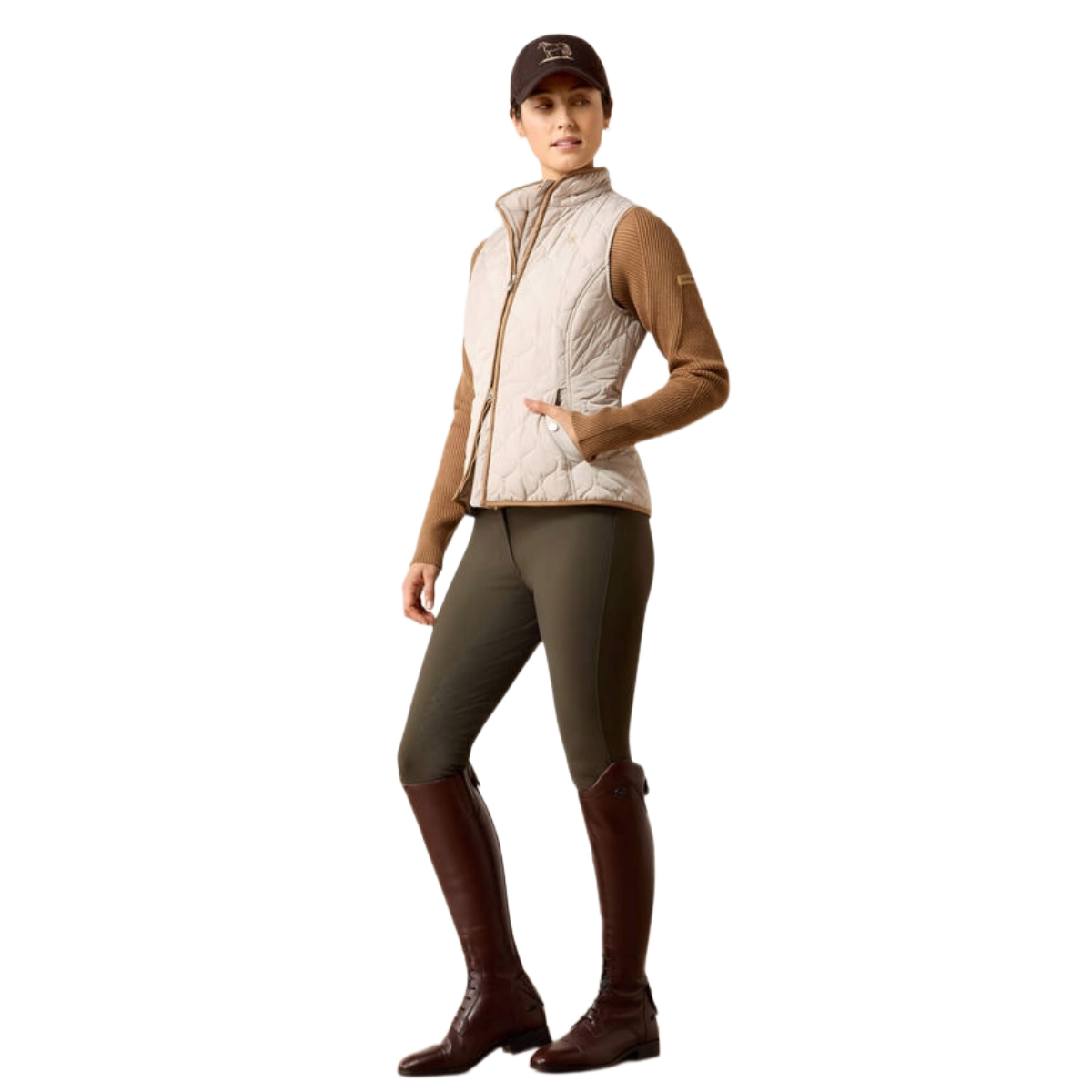 Ariat Women's Ashley 2.0 Insulated Vest model view in Chateau Grey