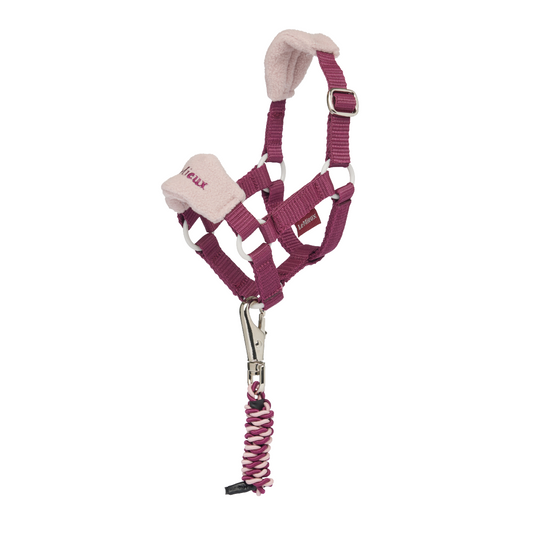LeMieux Toy Pony Vogue Headcollar with Lead Rope-Blackberry-side view