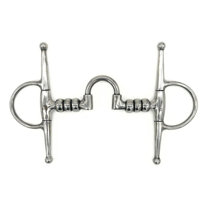 Jake Adams Stainless Steel Cherry Roller Full Cheek with Low Correction Port Bit