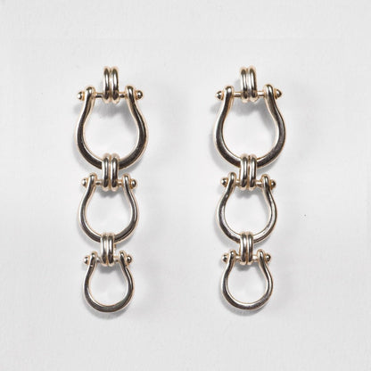 Urban Equestrian  Chapelle - Horseshoe Link Equestrian Necklace in Silver