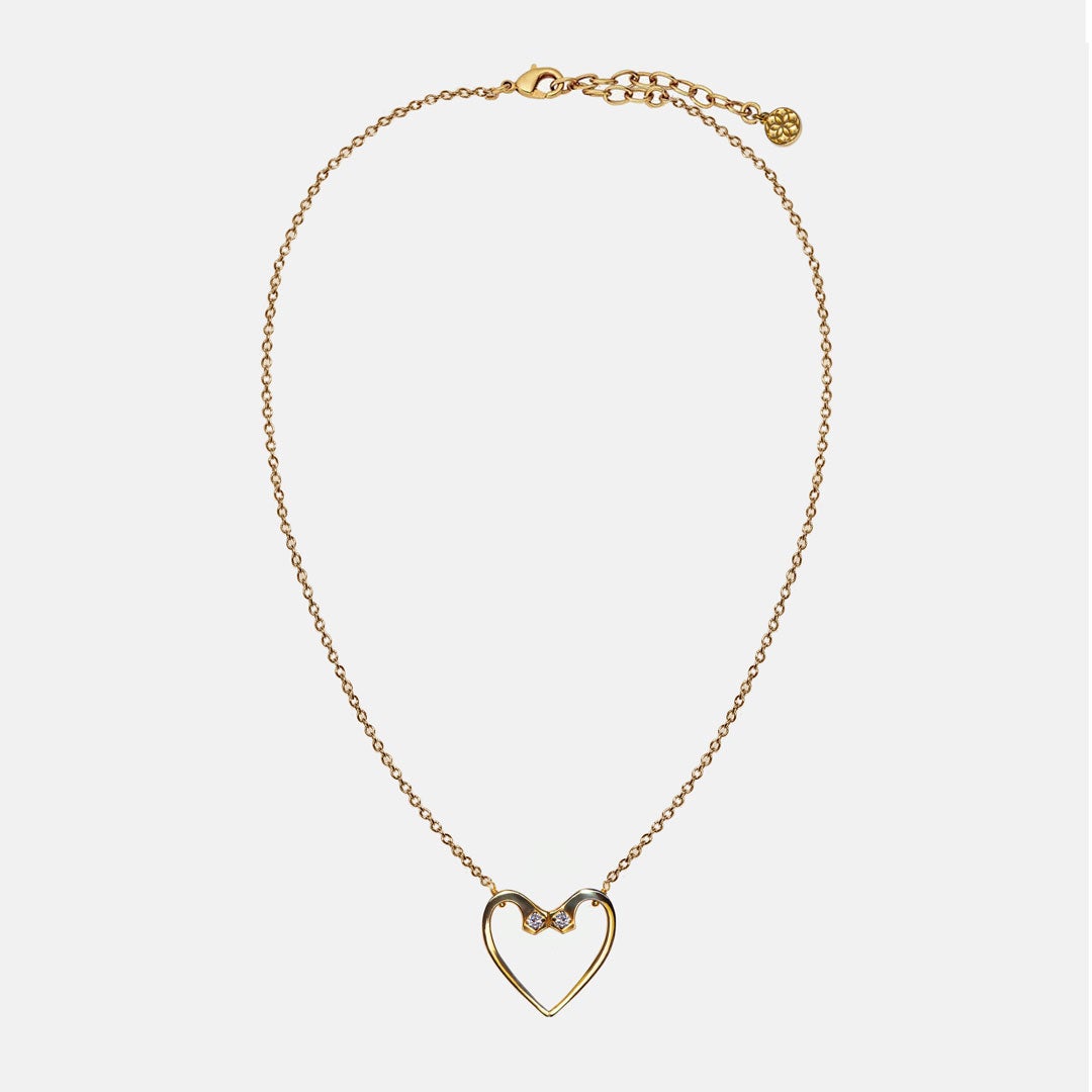 Urban Equestrian  Charmed - Mossanite Equestrian Horseshoe Nail Head Necklace in Gold