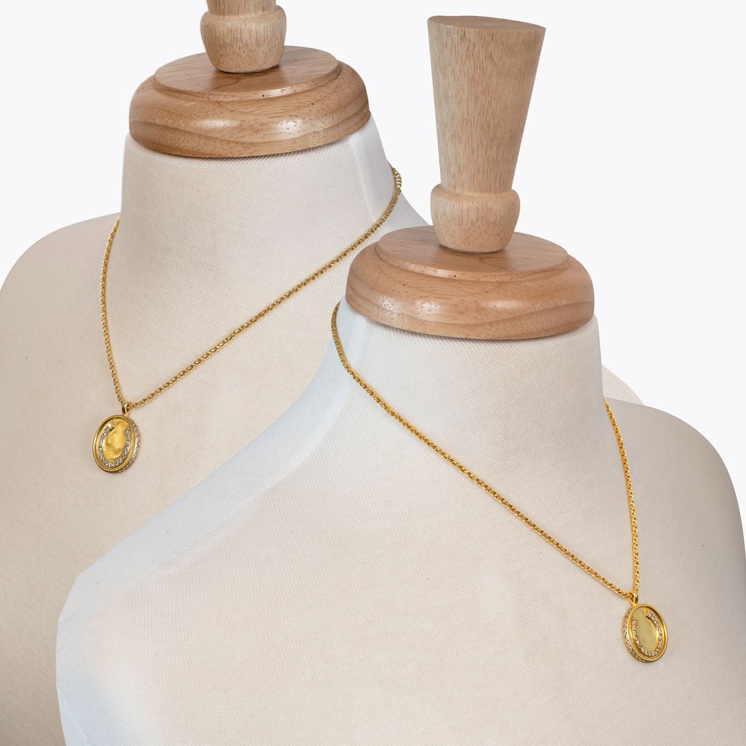 Urban Equestrian  Chauncy Pave Equestrian Horseshoe Necklace in Gold