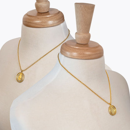 Urban Equestrian  Chauncy Pave Equestrian Horseshoe Necklace in Gold