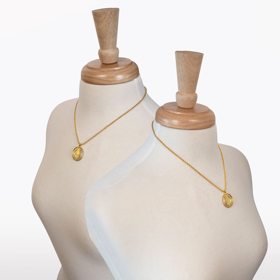 Urban Equestrian  Chauncy Pave Equestrian Horseshoe Necklace in Gold