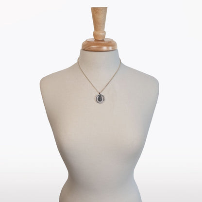 Urban Equestrian  Chauncy Pave Equestrian Horseshoe Necklace in Silver