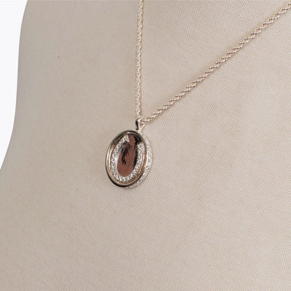 Urban Equestrian  Chauncy Pave Equestrian Horseshoe Necklace in Silver