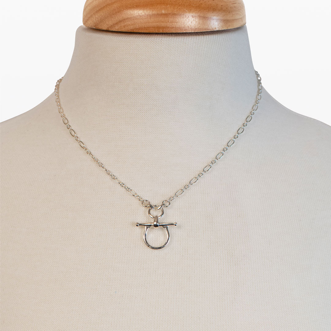 Urban Equestrian  Chelsea - Equestrian Horse Bit Necklace in Silver