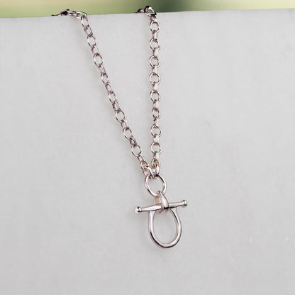 Urban Equestrian  Chelsea - Equestrian Horse Bit Necklace in Silver
