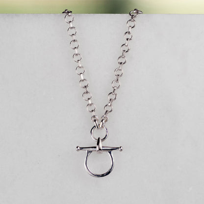 Urban Equestrian  Chelsea - Equestrian Horse Bit Necklace in Silver