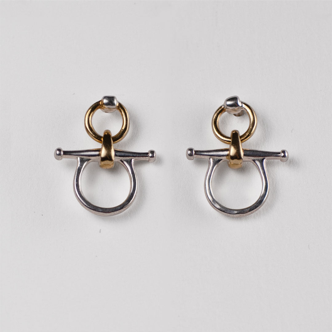Urban Equestrian  Chelsea - Horse Bit Equestrian Earring Two Tone