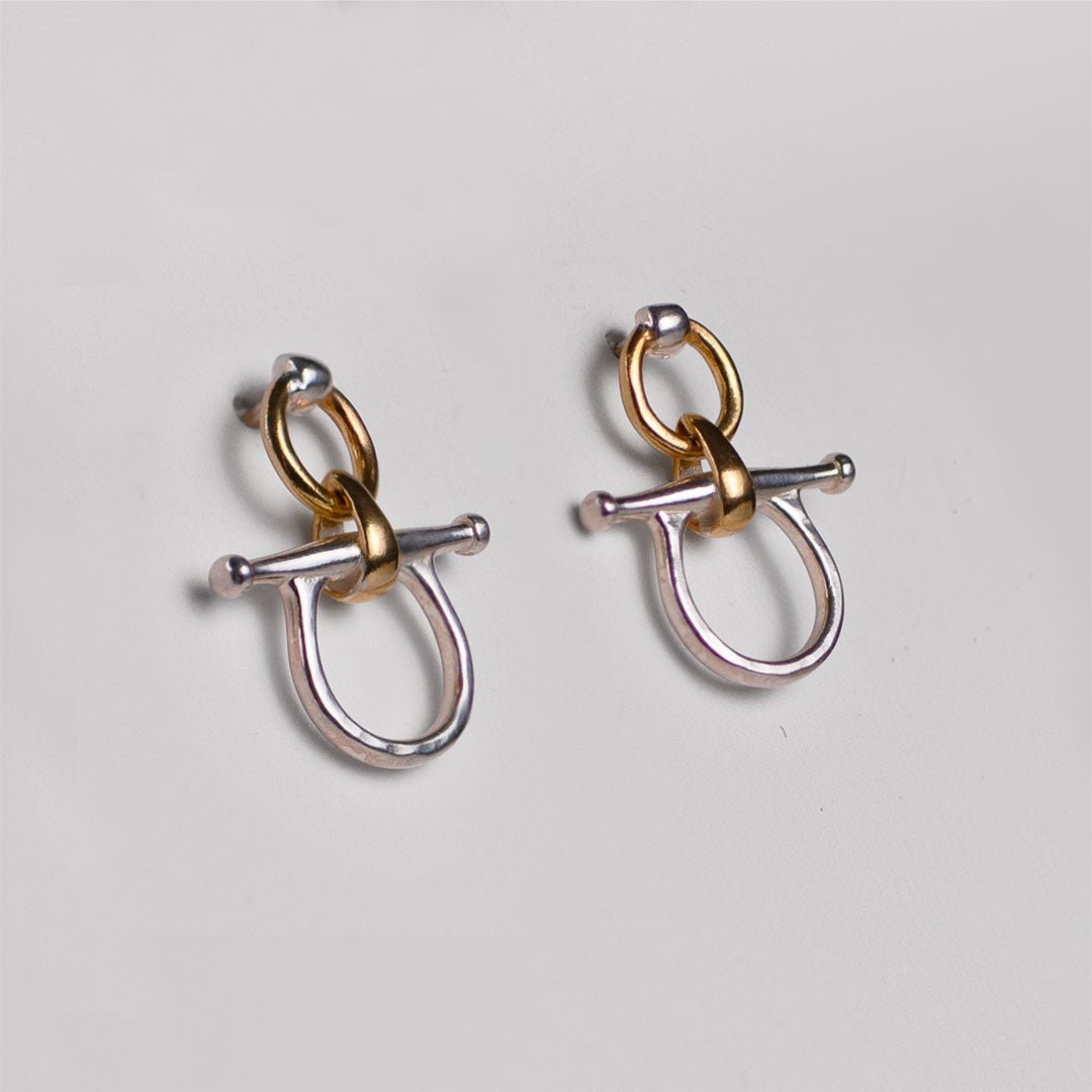 Urban Equestrian  Chelsea - Horse Bit Equestrian Earring Two Tone