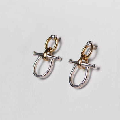 Urban Equestrian  Chelsea - Horse Bit Equestrian Earring Two Tone