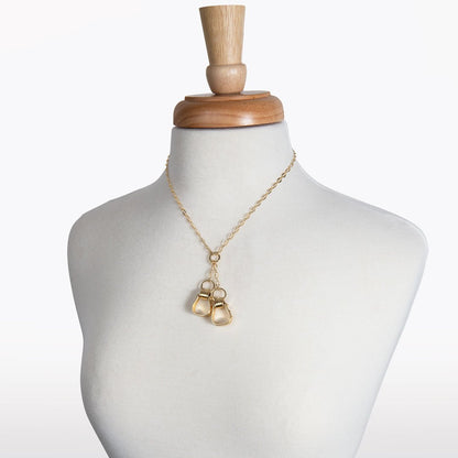 Urban Equestrian  Cheyenne - Double Western Stirrup Necklace in Gold