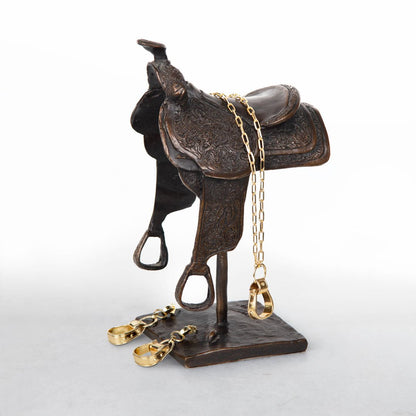 Urban Equestrian  Cheyenne - Single Western Stirrup Necklace in Gold