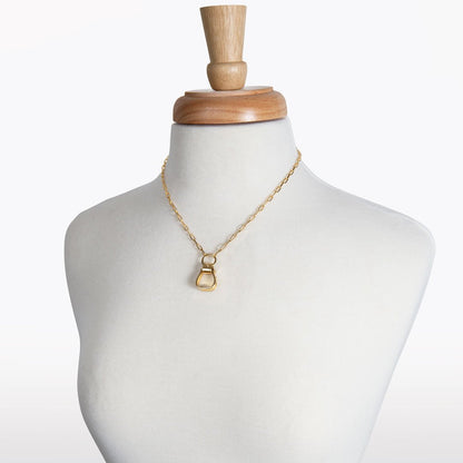 Urban Equestrian  Cheyenne - Single Western Stirrup Necklace in Gold
