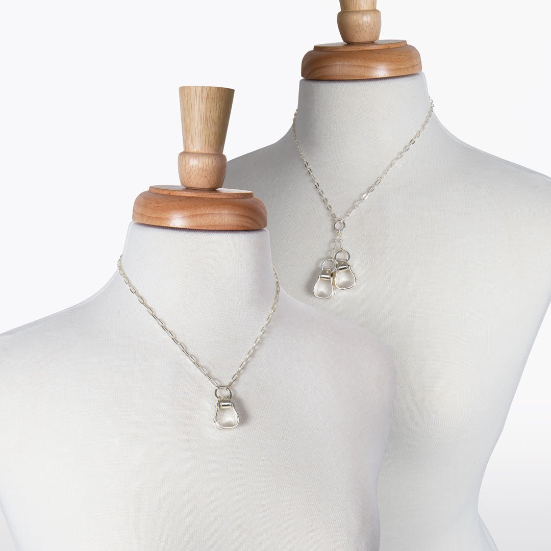 Urban Equestrian  Cheyenne - Single Western Stirrup Necklace in Silver