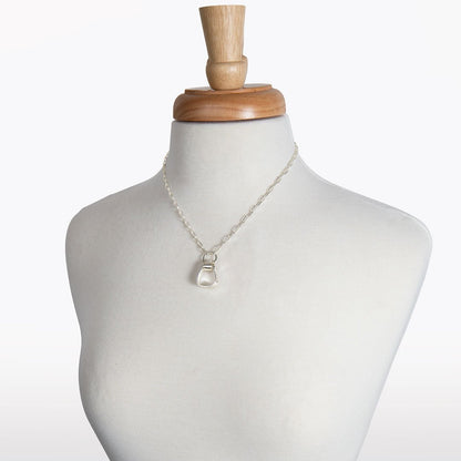 Urban Equestrian  Cheyenne - Single Western Stirrup Necklace in Silver
