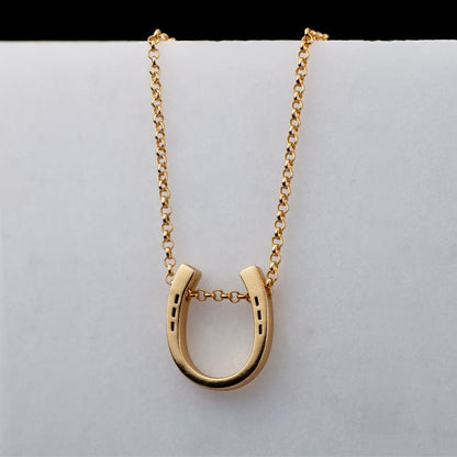 Urban Equestrian  Classique - Equestrian Horseshoe Necklace in Gold