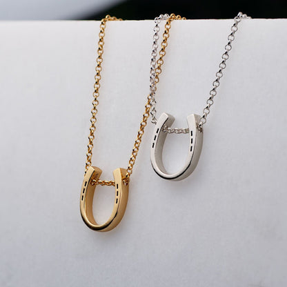Urban Equestrian  Classique - Equestrian Horseshoe Necklace in Gold