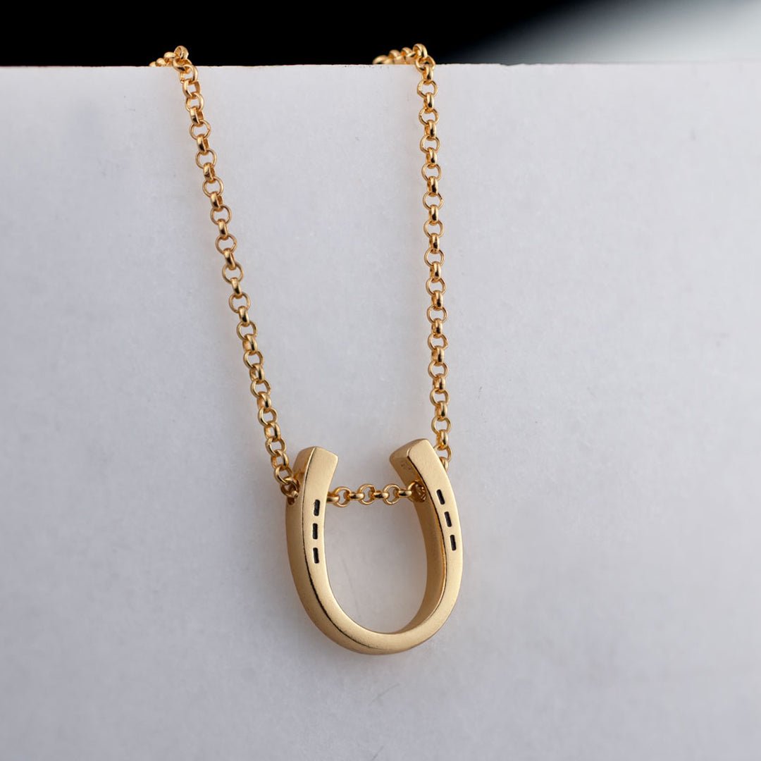Urban Equestrian  Classique - Equestrian Horseshoe Necklace in Gold