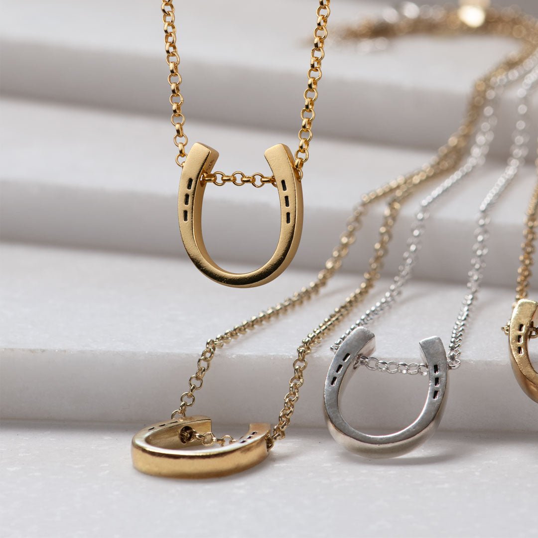 Urban Equestrian  Classique - Equestrian Horseshoe Necklace in Gold