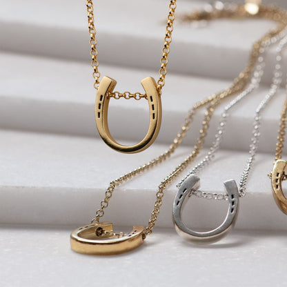 Urban Equestrian  Classique - Equestrian Horseshoe Necklace in Gold